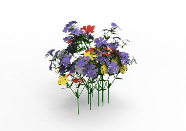 vazo çiçekleri 3d ayrı tut moduyla arka plan