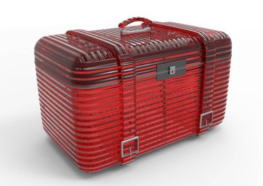 Beyaz arka plan üzerinde izole seyahat için bavul