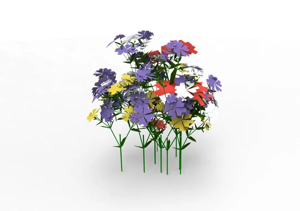 Вазові Квіти Ізольований Фон — стокове фото