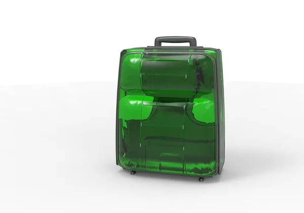 Suitcase Travelling Isolated White Background — Stock Photo, Image