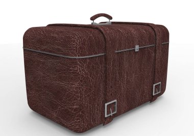 Beyaz arka plan üzerinde izole seyahat için bavul