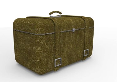 Beyaz arka plan üzerinde izole seyahat için bavul