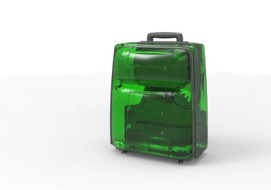 Beyaz arka plan üzerinde izole seyahat için bavul