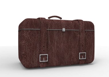 Beyaz arka plan üzerinde izole seyahat için bavul