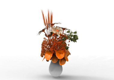 vazo çiçekleri 3d ayrı tut moduyla arka plan