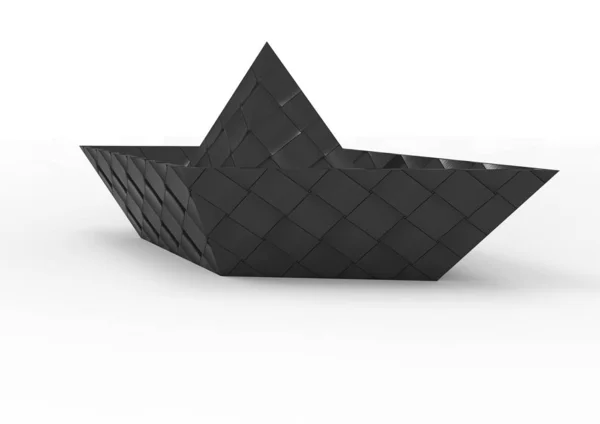 Kağıt Gemi Ayrı Tut Moduyla Arka Plan — Stok fotoğraf