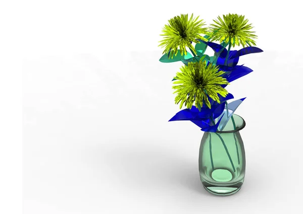Wazon Kwiaty Tła Izolat — Zdjęcie stockowe