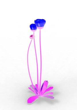 vazo çiçekleri 3d ayrı tut moduyla arka plan