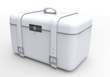 Beyaz arka plan üzerinde izole seyahat için bavul