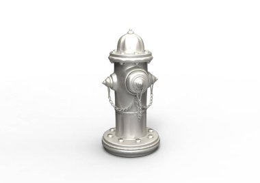 illüstrasyon izole beyaz zemin üzerine kırmızı yangın musluğu