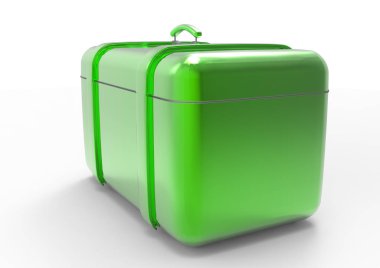 Beyaz arka plan üzerinde izole seyahat için bavul