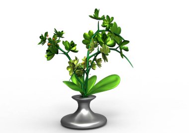 vazo çiçekleri 3d ayrı tut moduyla arka plan