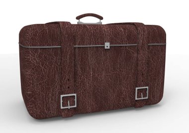 Beyaz arka plan üzerinde izole seyahat için bavul