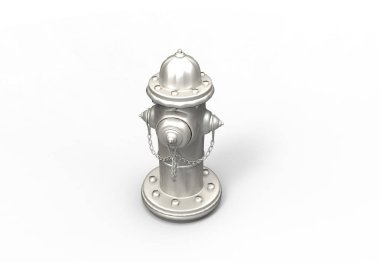 illüstrasyon izole beyaz zemin üzerine kırmızı yangın musluğu