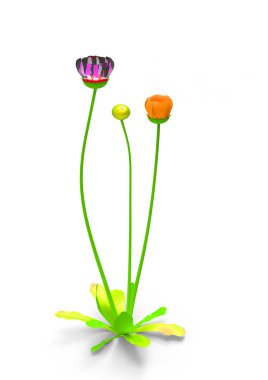 vazo çiçekleri 3d ayrı tut moduyla arka plan