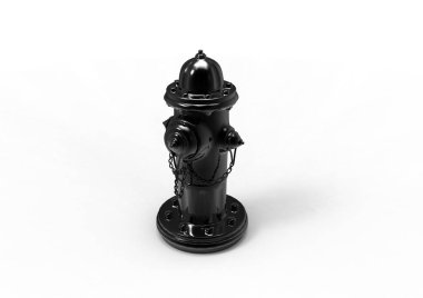 illüstrasyon izole beyaz zemin üzerine kırmızı yangın musluğu