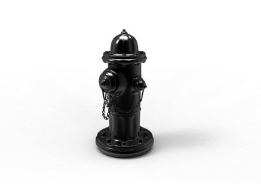 illüstrasyon izole beyaz zemin üzerine kırmızı yangın musluğu