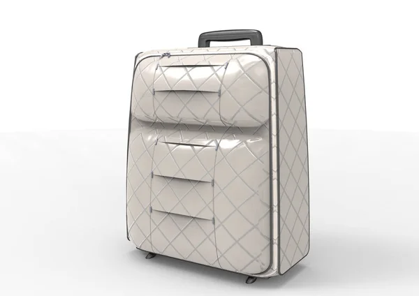 Suitcase Travelling Isolated White Background — Stock Photo, Image