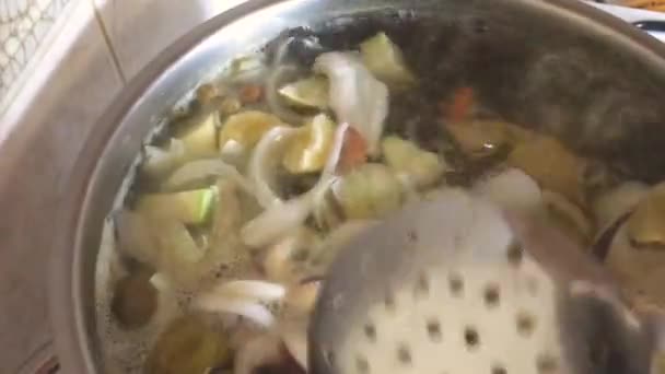 Zucchini Juicy Makanan Paket Makanan Turki — Stok Video