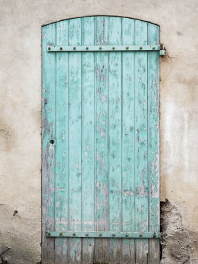 soyulması boya ile eski mavi yeşil kapı
