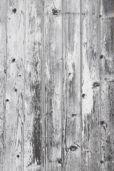 Vieilles planches verticales grungy avec peeling peinture blanche — Photo