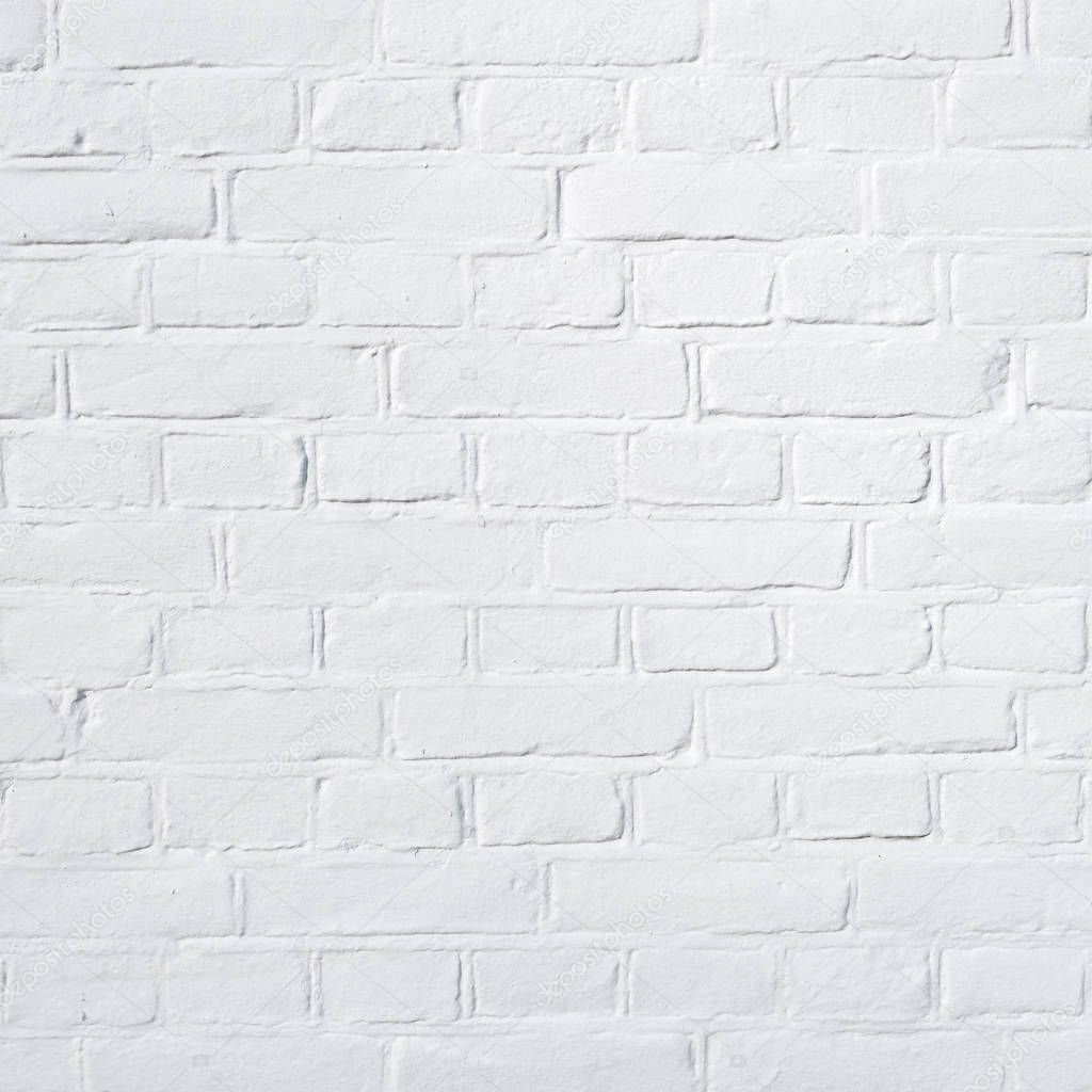 background consisting of square part of white washed brick wall