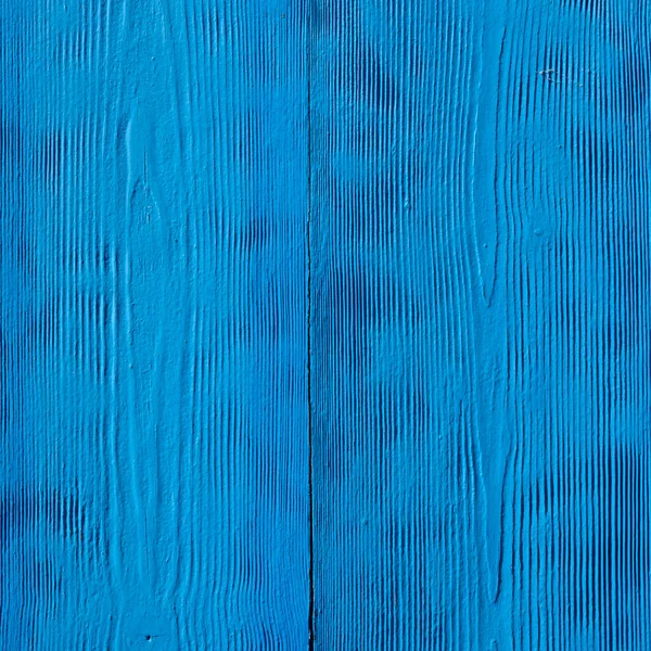 Texture of old wood with bright fresh blue paint — Stock Photo, Image