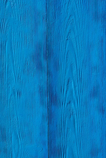 Textura de madeira velha com tinta azul fresca brilhante — Fotografia de Stock