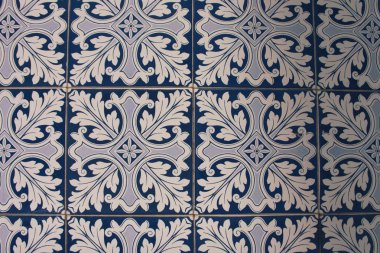 Tipik portekizce duvar seramik başlıkları azulejo yakın
