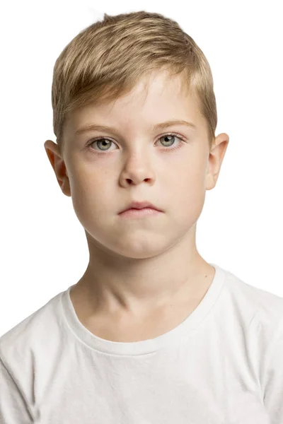 Leuke Serieuze Jongen Close — Stockfoto