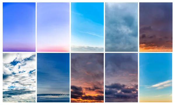 Collage Sky Photos Royalty Free Stock Images