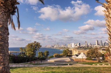 Tel Aviv, Israel, 09/12/2016. Beautiful view of the city on the coast on a sunny bright day