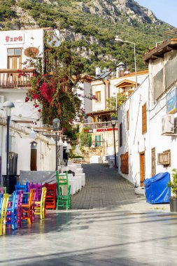 Kaş, Türkiye, 16.05.2019: Güneşli bir günde marinası olan güzel bir tatil beldesi.