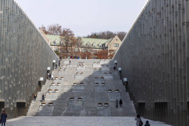 Seul, Güney Kore, 04.01.2018: Üniversitenin toprakları.