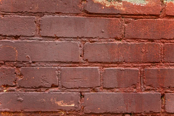 Die Oberfläche Einer Alten Braunen Backsteinmauer Textur Hintergrund Raum Für — Stockfoto