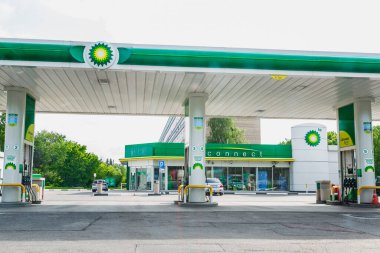 Moskova, Rusya, 30 / 05 / 2020: BP yakıt ikmali. Dış görünüş.