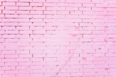 Pembe tuğla duvar. Mesaj için yer var. Arkaplan.