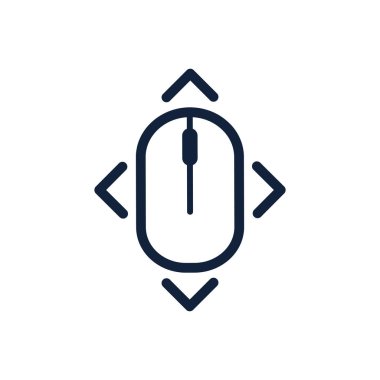 Bilgisayar fare simgesi simgesi aşağı in. Düz stil tasarım. Vektör çizim.