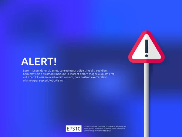 Aviso Atención Banner Señal Alerta Con Símbolo Signo Exclamación Concepto — Vector de stock