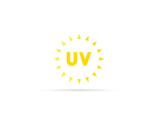 Straling Pictogram Ultraviolet Met Zon Logo Symbool Vectorillustratie — Stockvector