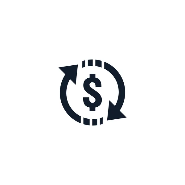 Символ Піктограми Грошового Переказу Обмін Валют Послуга Фінансових Інвестицій Повернення — стоковий вектор