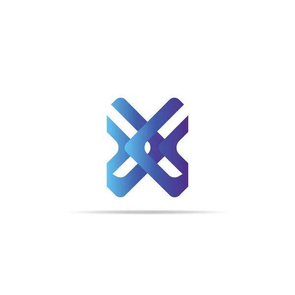 Abstrakta Geometriska Bokstaven Logotyp Mall Med Sexkantiga Element Objekt Oändlig — Stock vektor