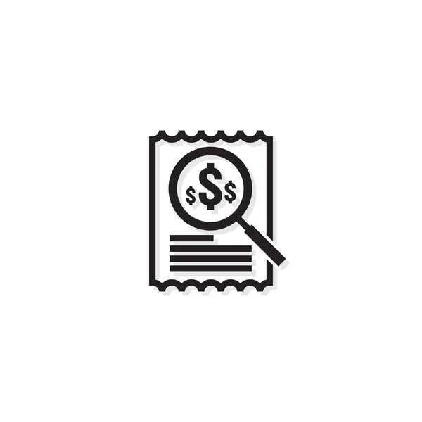 Invoice Line Icon Payment Money Dollar Bill Symbol Budget Cost — Stock Vector