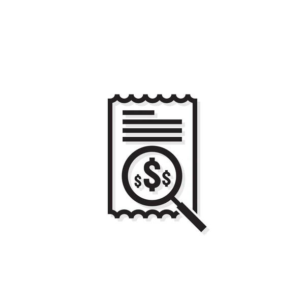 Invoice Line Icon Payment Money Dollar Bill Symbol Budget Cost — Stock Vector