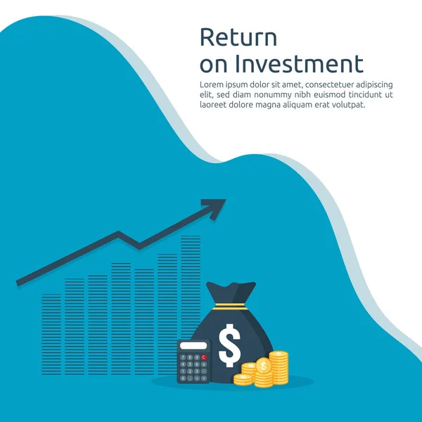 Vissza Beruházási Megtérülés Fogalmát Üzleti Növekedés Nyilak Sikerhez Dollár Verem — Stock Vector