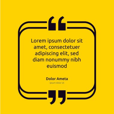 Remark alıntı metin kutusunun poster şablonu kavramı. boş boş çerçeve alıntı. Tırnak paragraf sembolü simgesi. çift köşeli ayraç virgül işareti. kabarcık diyalog afiş. tipografi tasarlamak vektör.