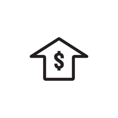 Dolar oranı yükseltme simgesi. Uzayan oklu para sembolü. Artan fiyatlar İş maliyeti satış ikonu. Nakit maaş artışı. Yatırım artışı vektör illüstrasyonu