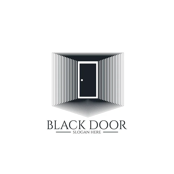 door gate logo for home entrance. minimal wood black house doorway or