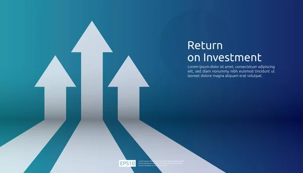Üzleti Nyíl Célirányát Koncepció Siker Emelkedik Pénzügyi Növekedés Jövőképe Banner — Stock Vector
