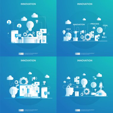 Girişim projesi için beyin fırtınası fikri ve ampul lambasıyla yaratıcı düşünce konsepti. Web iniş sayfası, afiş, sunum, sosyal medya, yazdırma